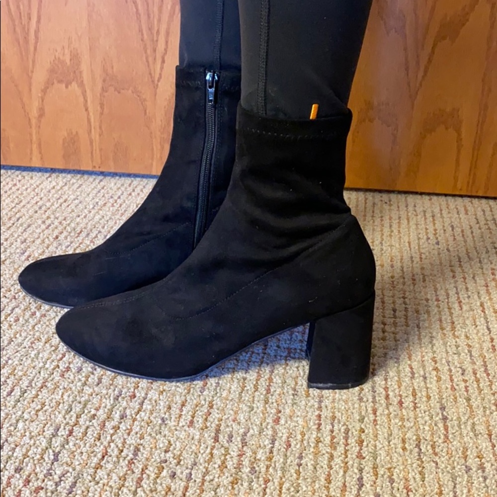 Black Zip Up Booties - image 2
